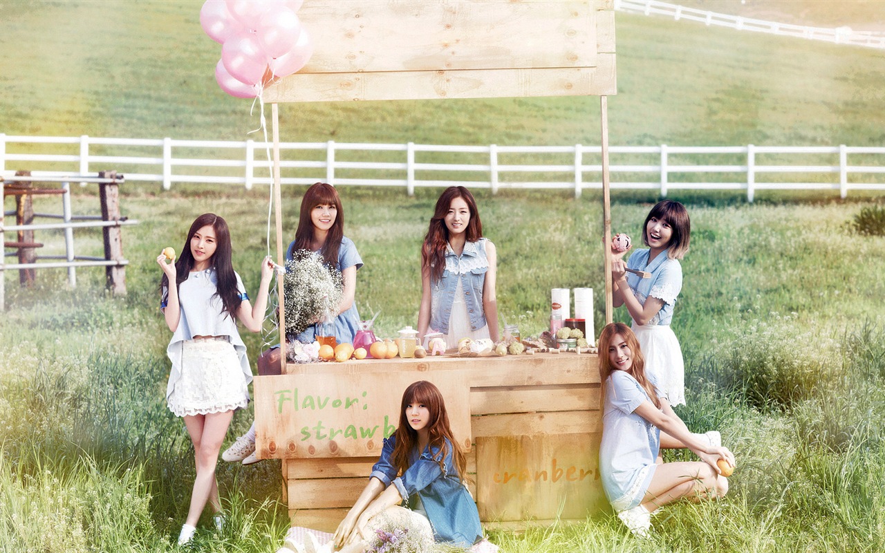 Korejský hudební dívčí skupina, růžové HD tapety na plochu #11 - 1280x800