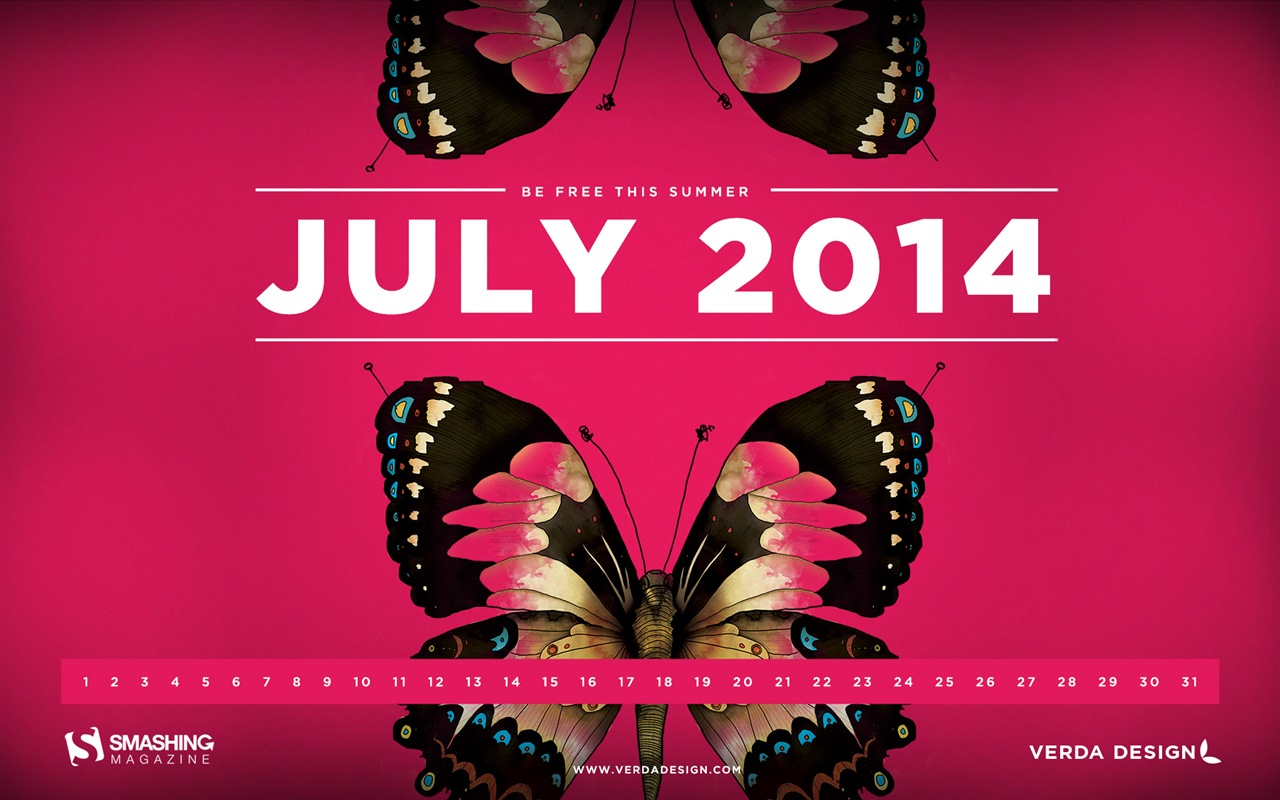 July 2014 calendar wallpaper (1) #1 - 1280x800