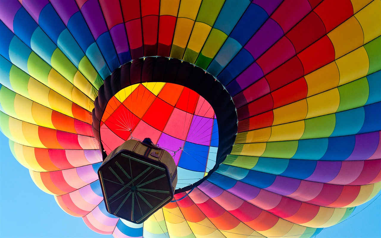 Regenbogen Heißluftballon, Windows 8 Theme HD Wallpaper #3 - 1280x800
