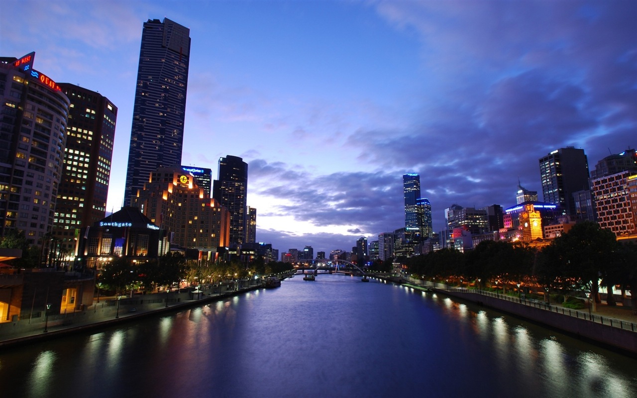 호주 멜버른 도시의 HD 배경 화면 #2 - 1280x800