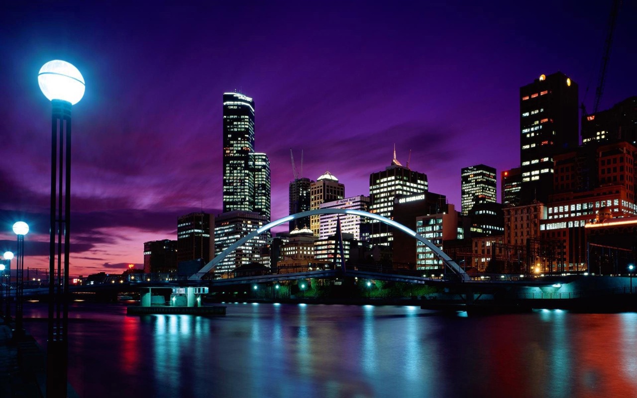 호주 멜버른 도시의 HD 배경 화면 #3 - 1280x800