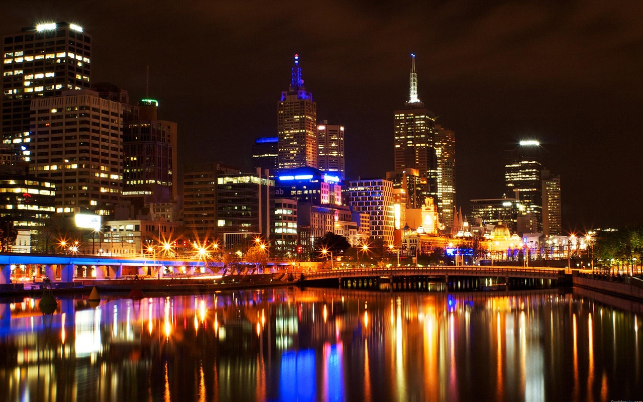 호주 멜버른 도시의 HD 배경 화면 #5 - 1280x800
