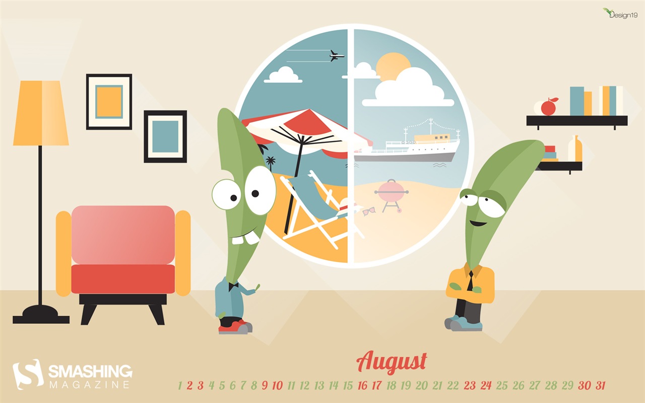 August 2014 Kalender Wallpaper (2) #6 - 1280x800
