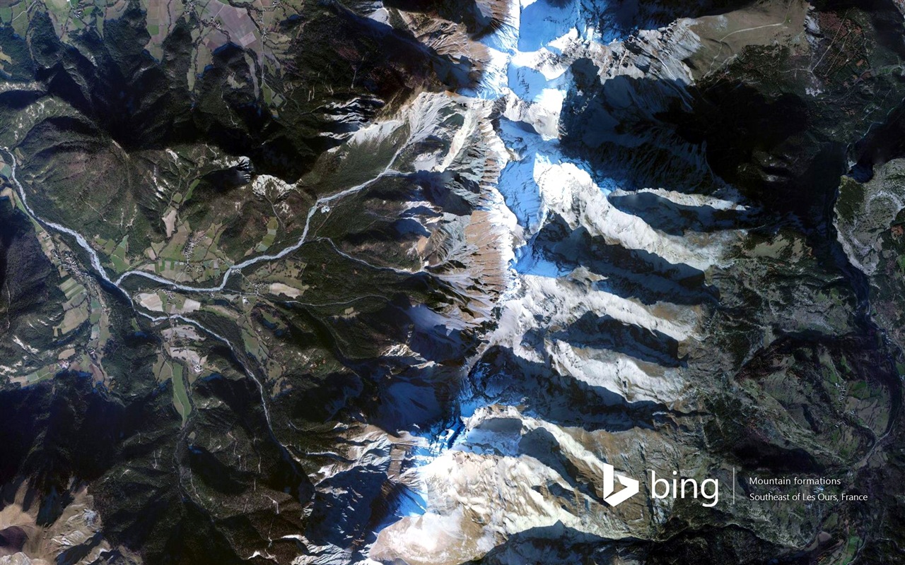 Microsoft Bing HD обои: Вид с воздуха на Европе #10 - 1280x800