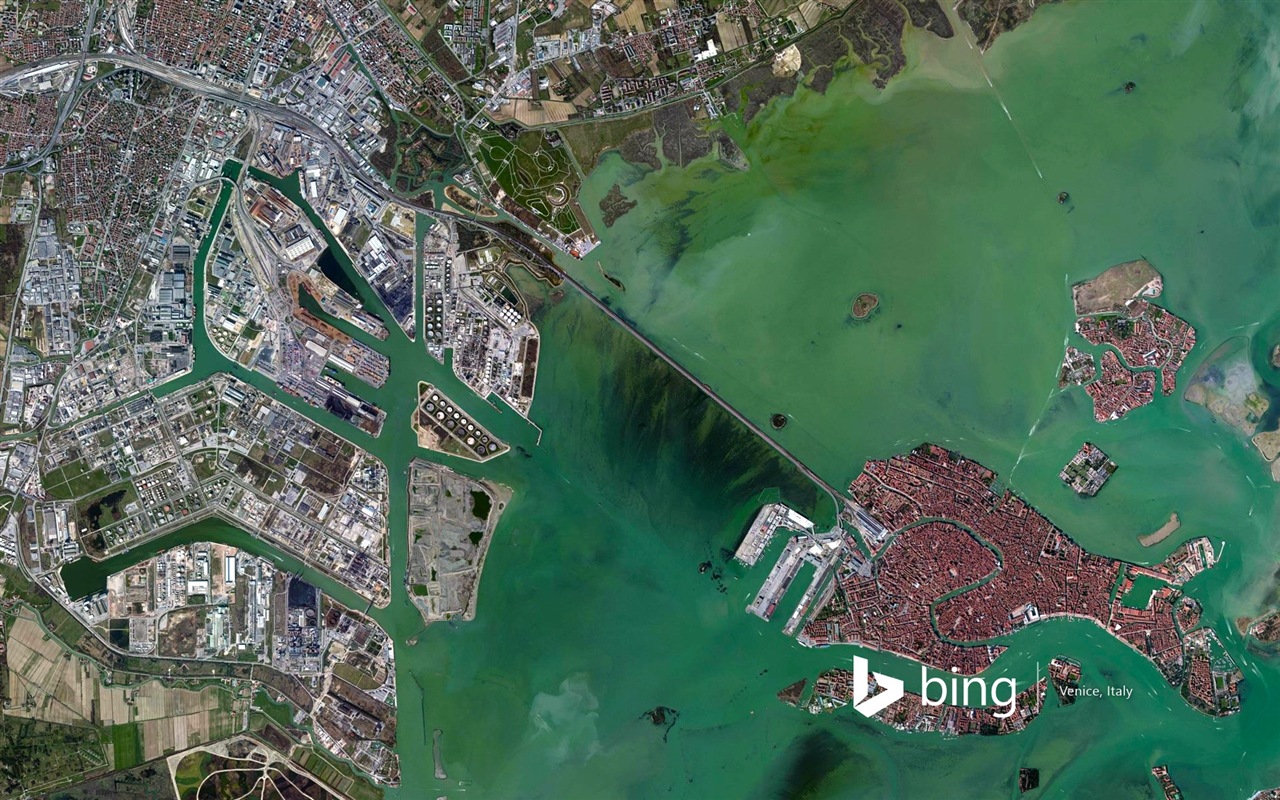 Microsoft Bing HD Wallpapers: Luftaufnahme von Europa #14 - 1280x800