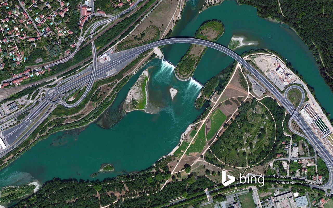 Microsoft Bing HD обои: Вид с воздуха на Европе #19 - 1280x800