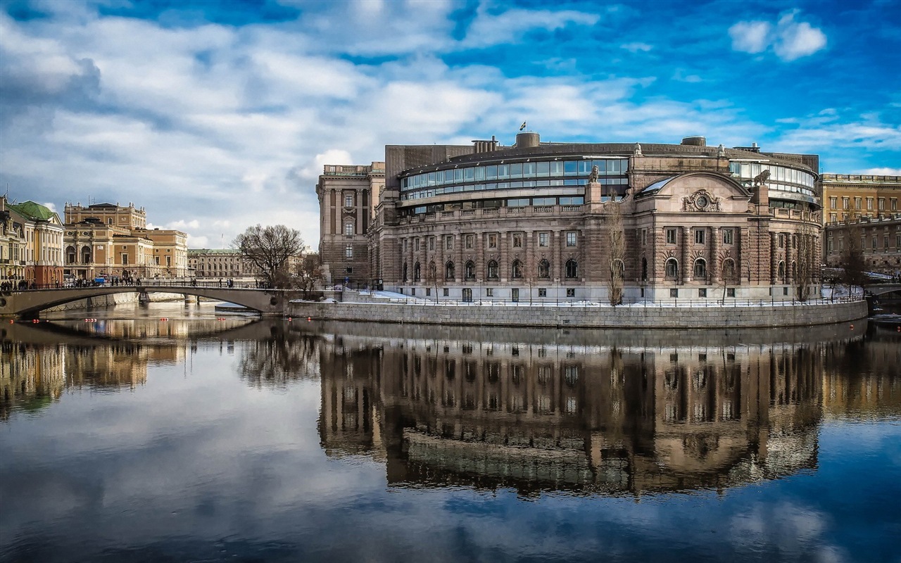 Stockholm, Švédsko, město krajina tapety #1 - 1280x800