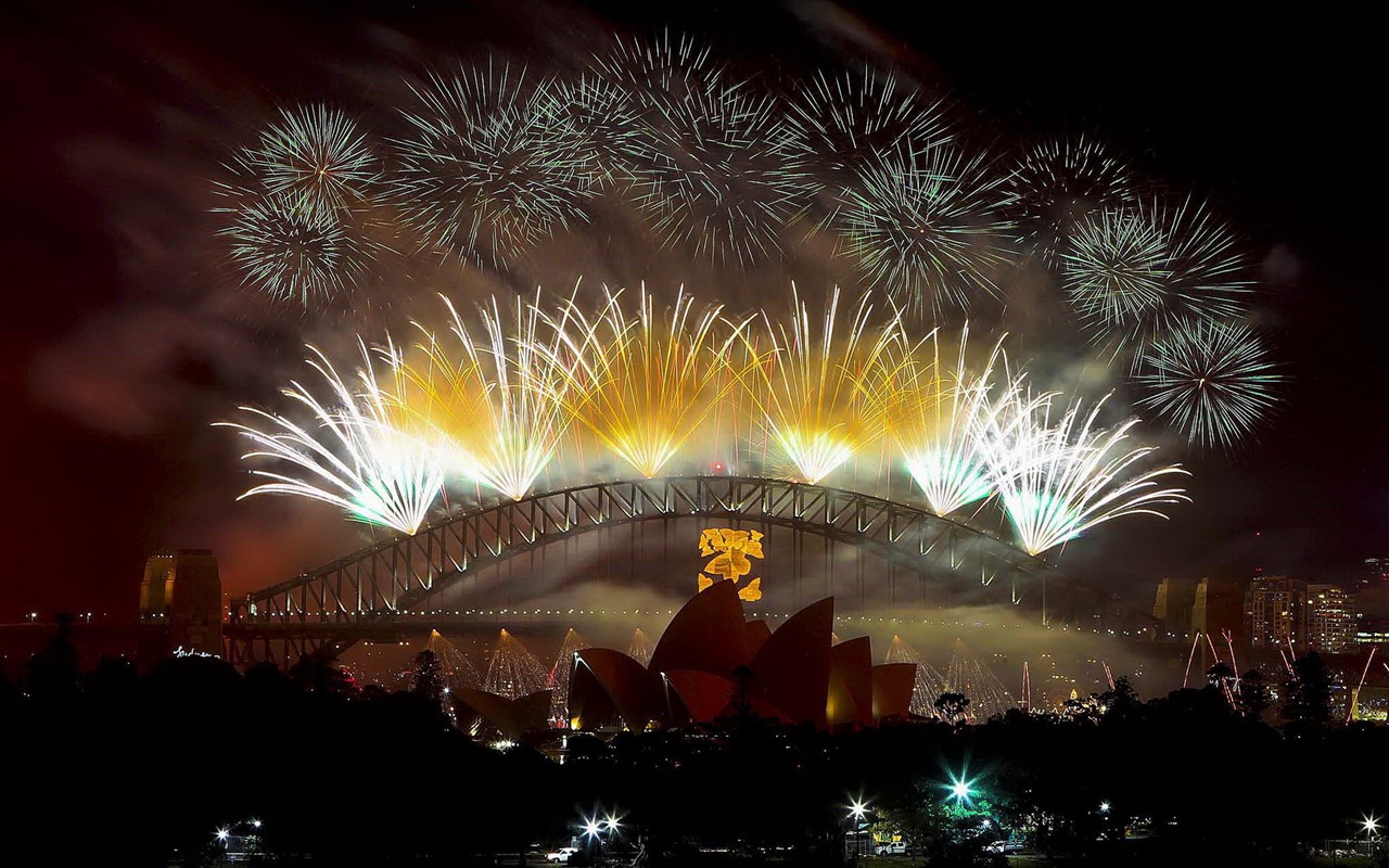 Die Schönheit des Nachthimmels, Feuerwerk schöne Hintergrundbilder #4 - 1280x800