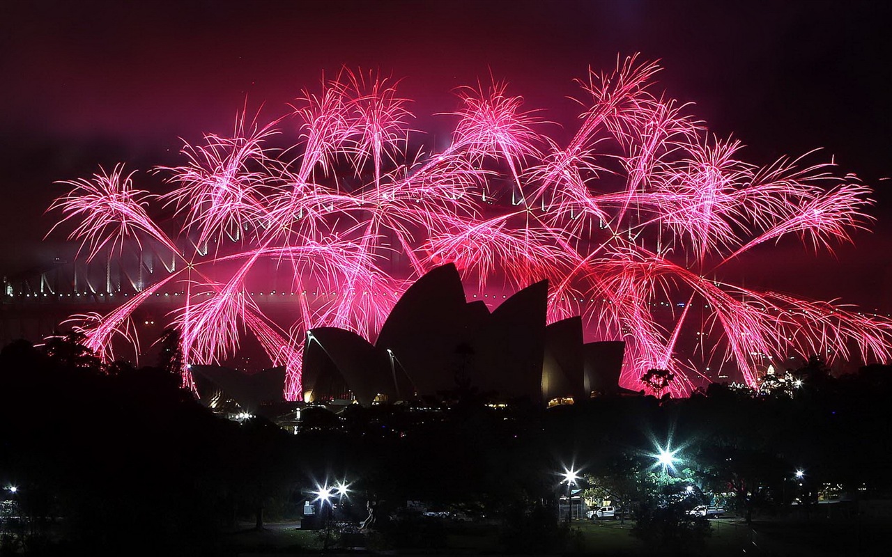 Die Schönheit des Nachthimmels, Feuerwerk schöne Hintergrundbilder #8 - 1280x800