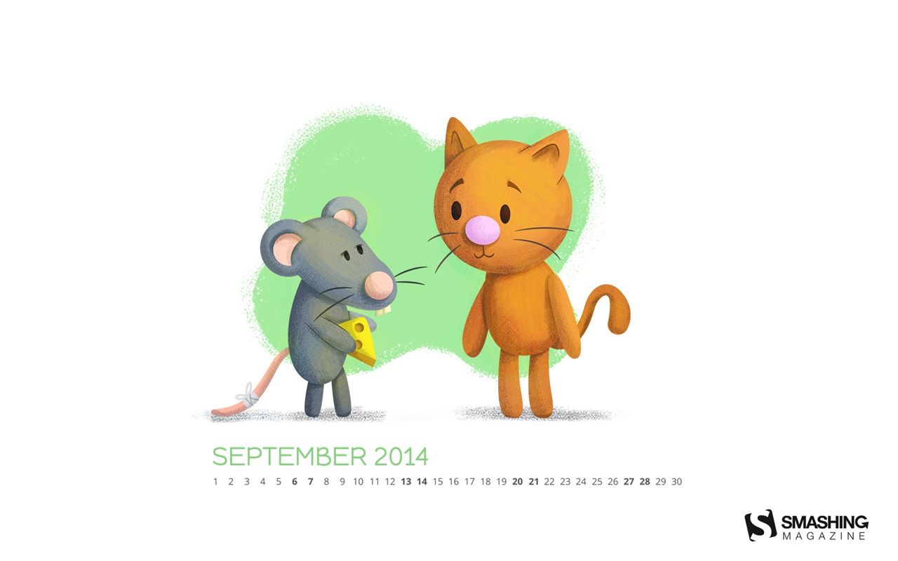 September 2014 Kalender Tapete (2) #20 - 1280x800