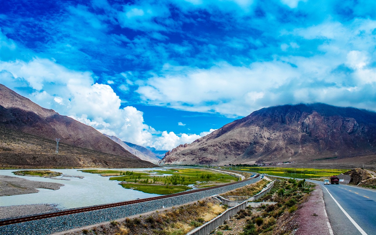 Plateau Qinghai beau fond d'écran de paysage #19 - 1280x800