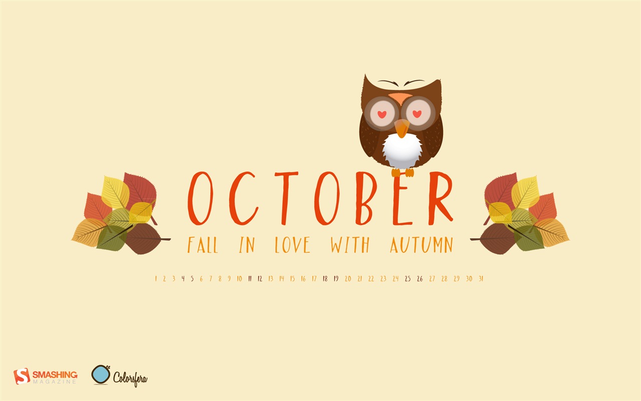 Oktober 2014 Kalender Tapete (1) #3 - 1280x800