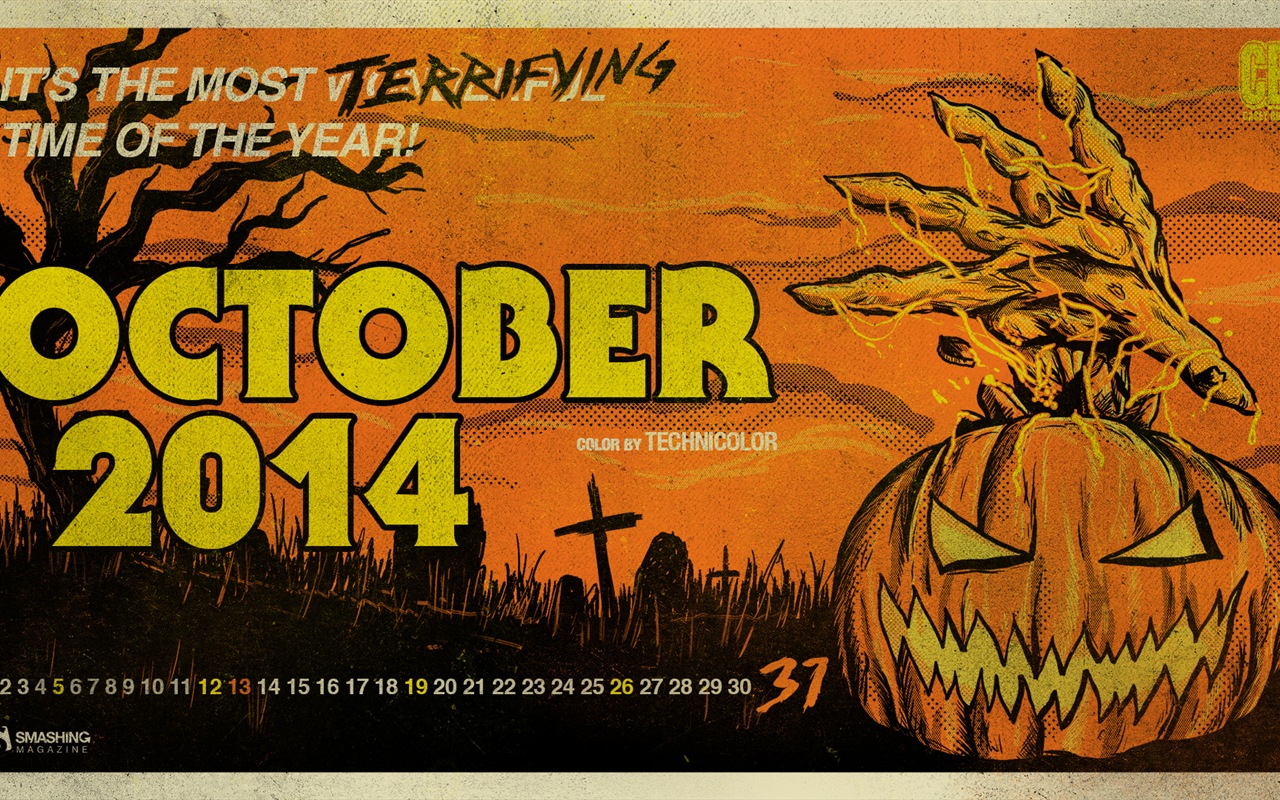 October 2014 Calendar wallpaper (2) #10 - 1280x800