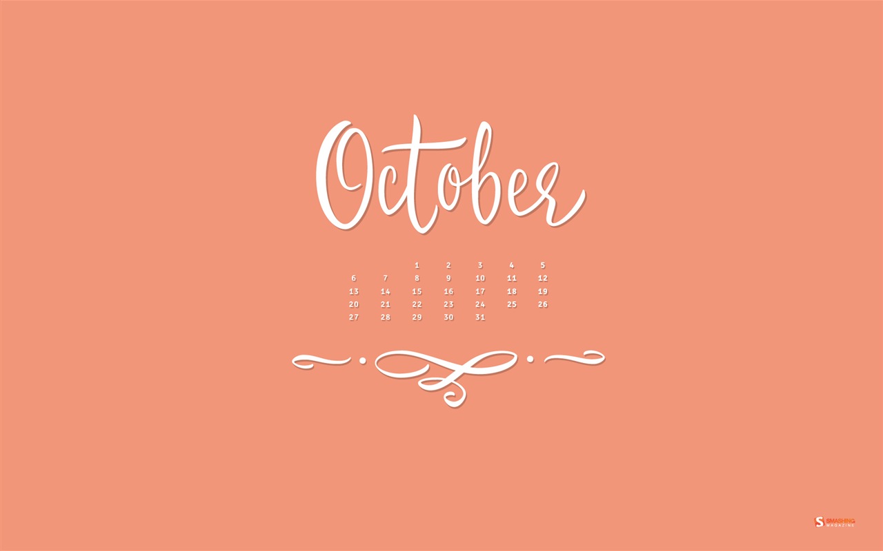 October 2014 Calendar wallpaper (2) #11 - 1280x800