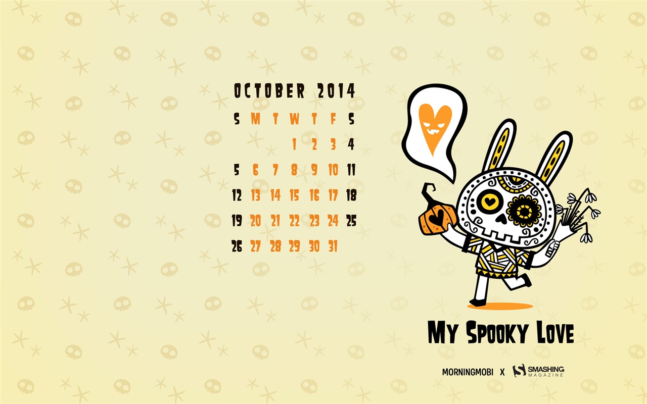 October 2014 Calendar wallpaper (2) #13 - 1280x800