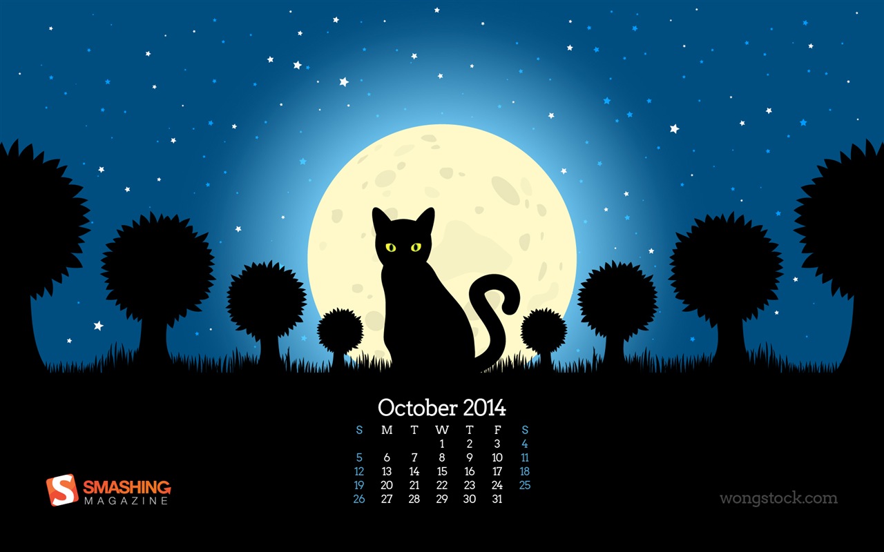 October 2014 Calendar wallpaper (2) #14 - 1280x800