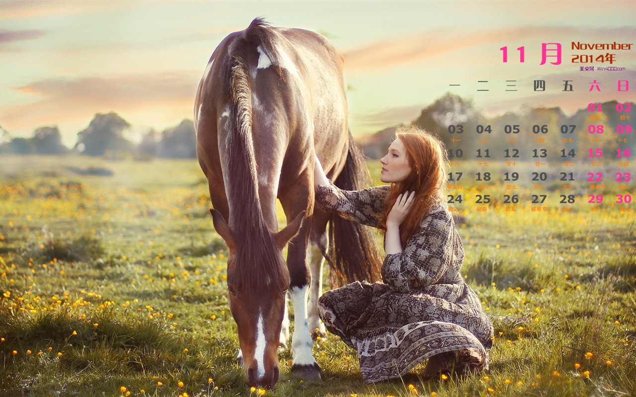 2014년 11월 캘린더 벽지 (1)Novembre Déc 2014 Calendrier fond d'écran (1) #14 - 1280x800