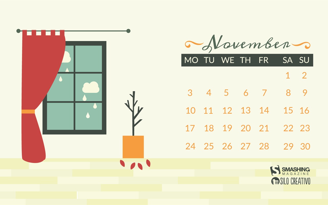 Ноябрь 2014 Календарь обои (2) #10 - 1280x800