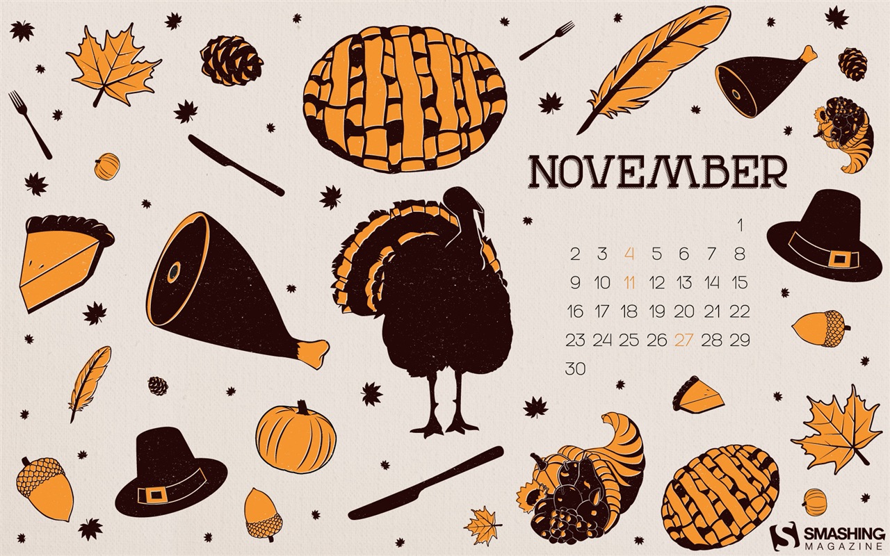 Ноябрь 2014 Календарь обои (2) #14 - 1280x800