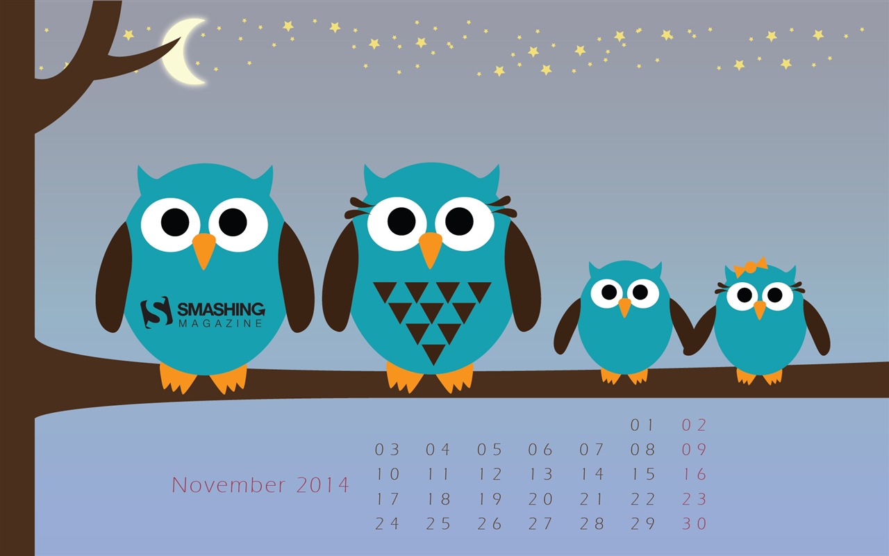 Ноябрь 2014 Календарь обои (2) #20 - 1280x800