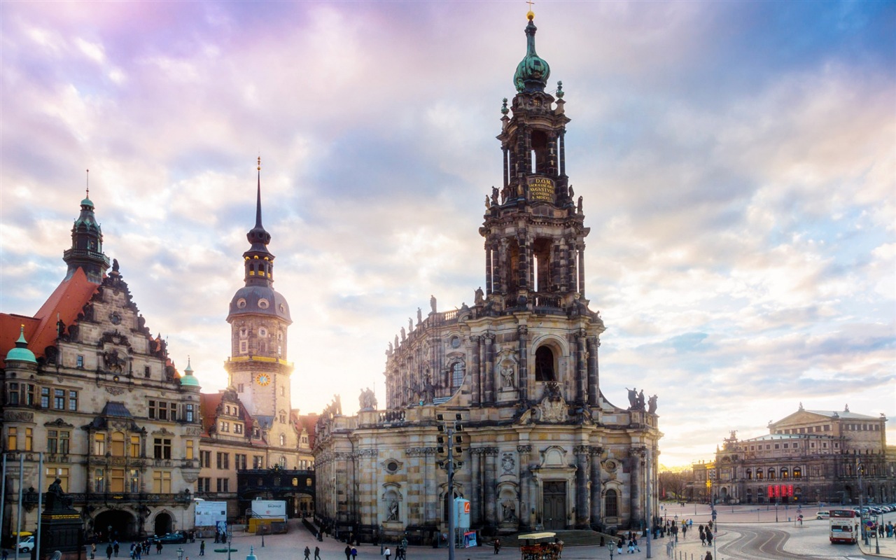 Allemagne Dresde paysage urbain fonds d'écran HD #3 - 1280x800