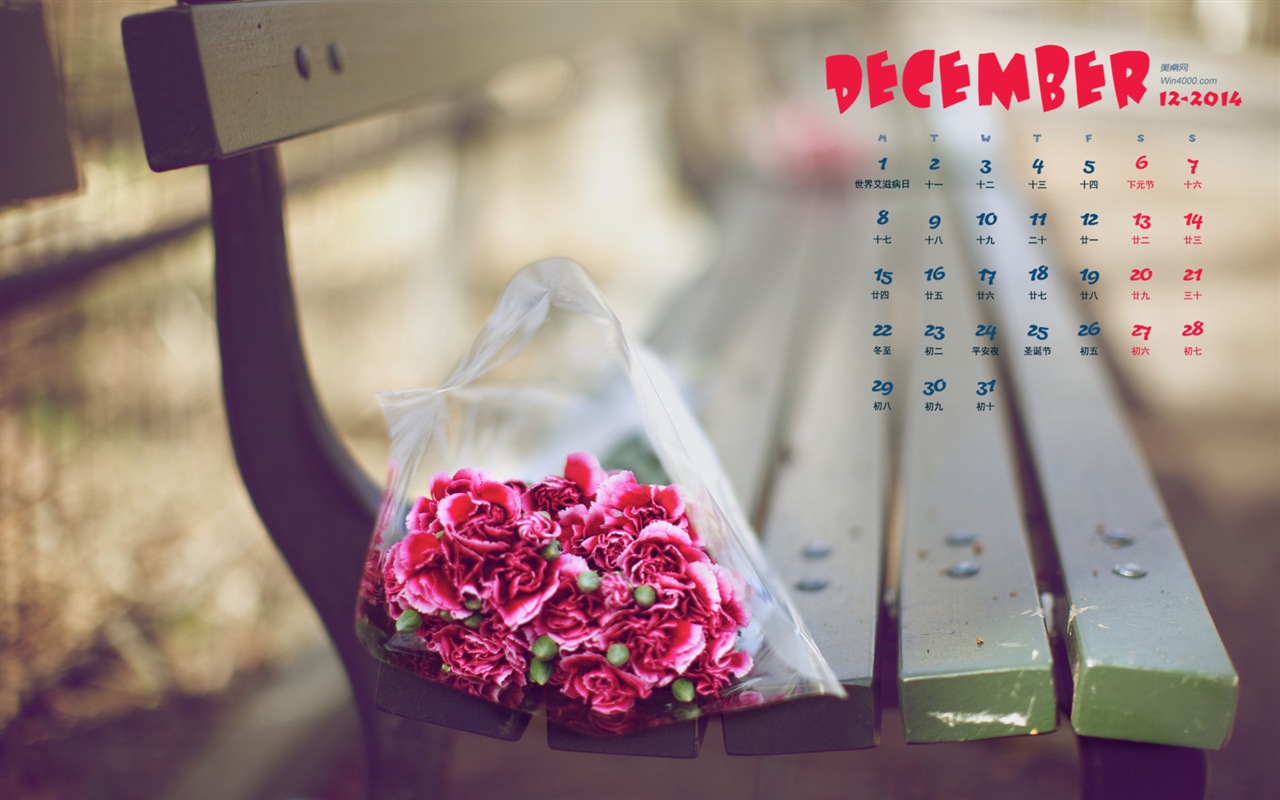 December 2014 Calendar wallpaper (1) #4 - 1280x800