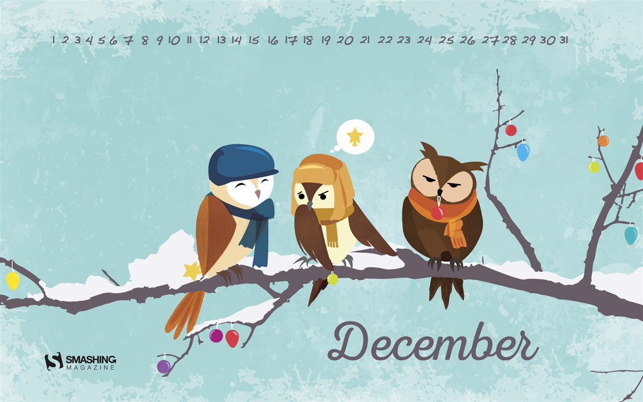 2014年12月カレンダー壁紙（2） #16 - 1280x800