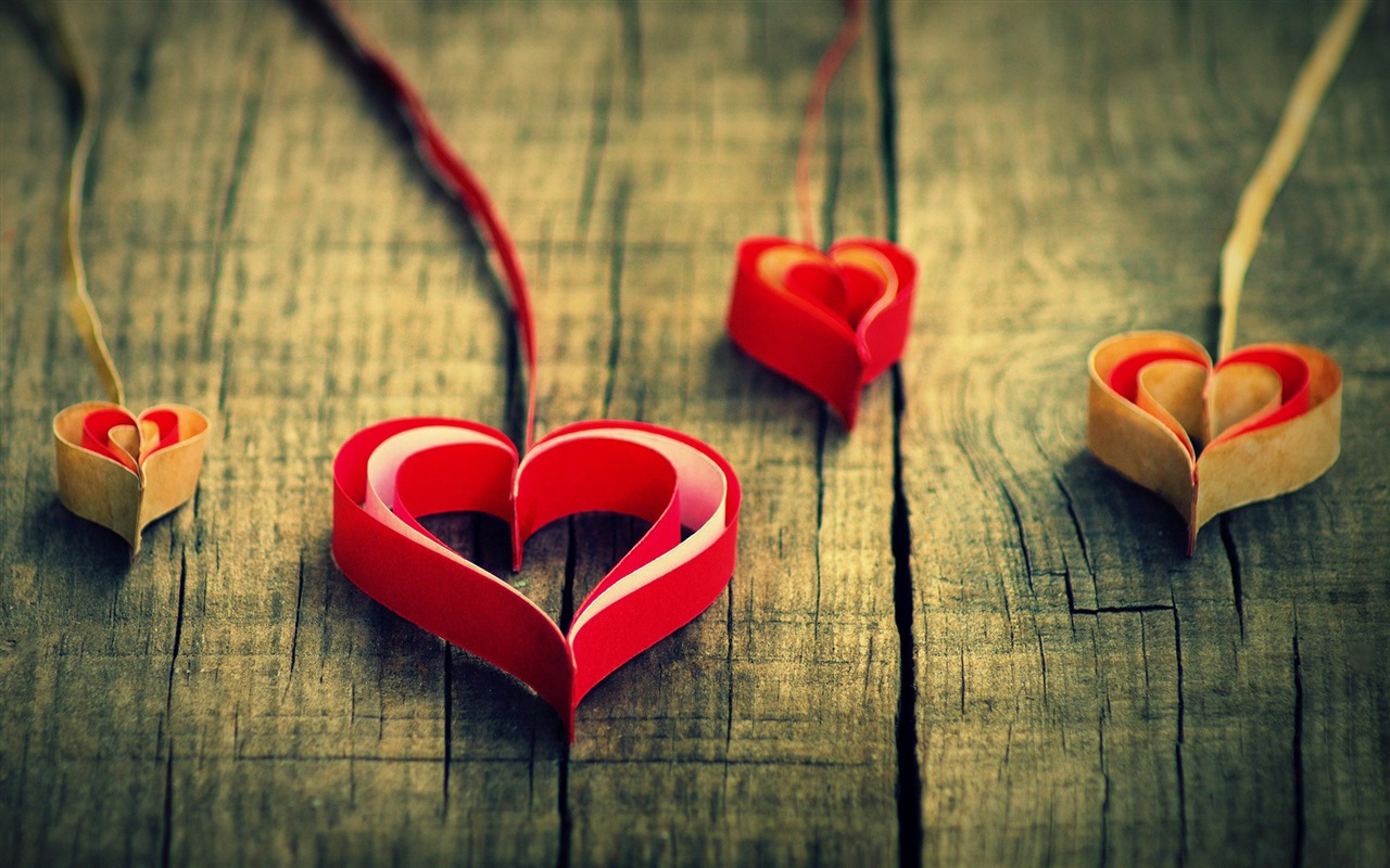 Тема любви, творческих HD обои форме сердца #3 - 1280x800