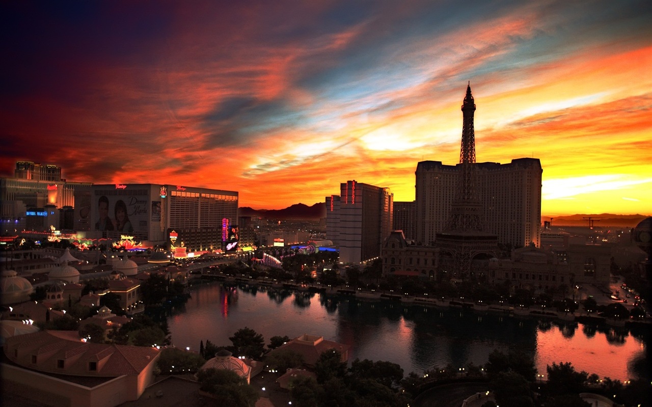 Krásný večer v Las Vegas HD tapety #5 - 1280x800