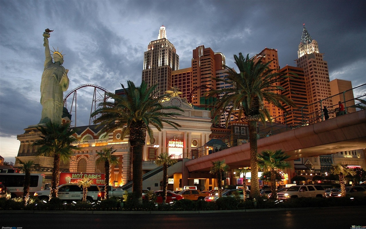 Hermosa noche en fondos de pantalla de alta definición de Las Vegas #8 - 1280x800