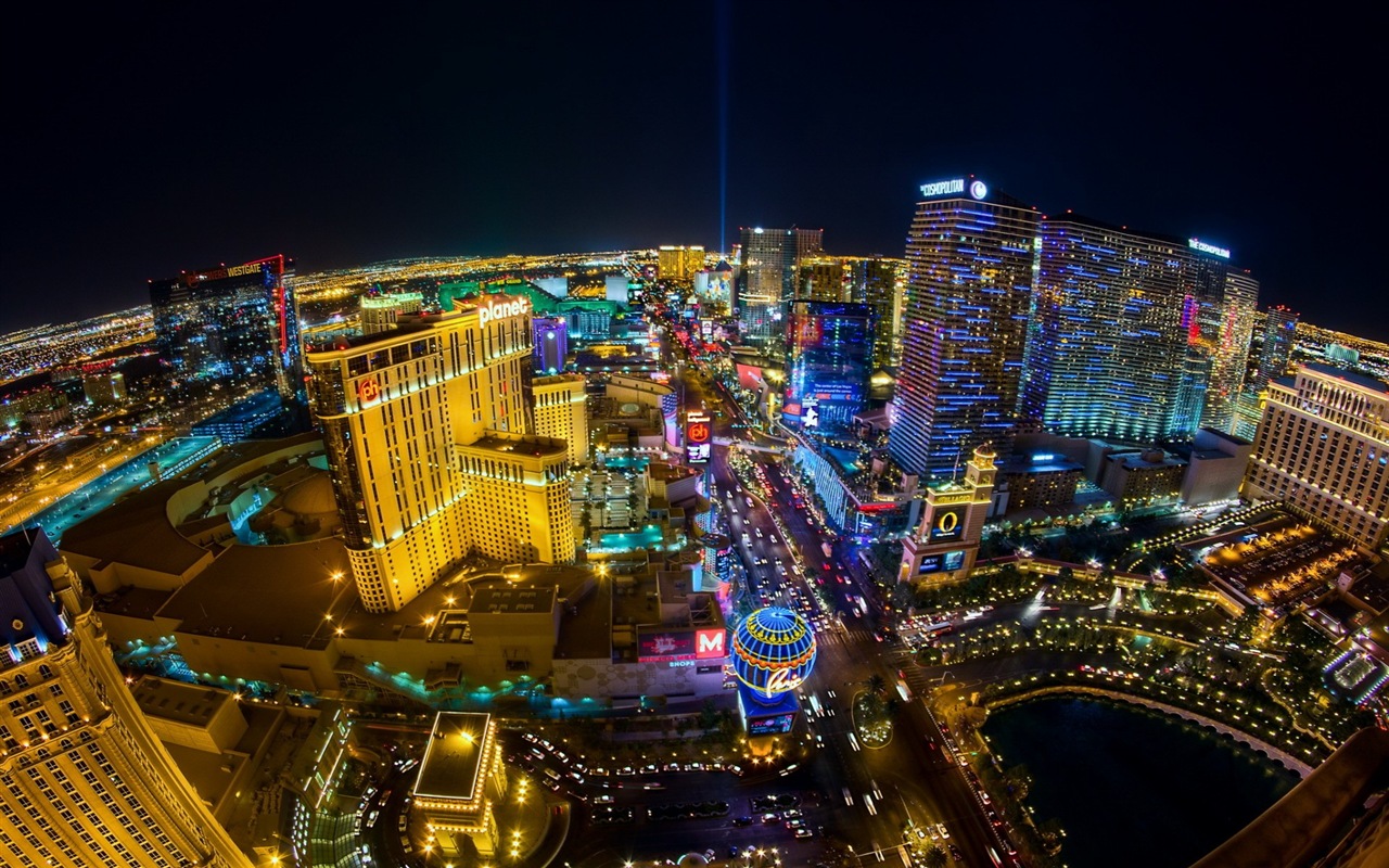 Hermosa noche en fondos de pantalla de alta definición de Las Vegas #13 - 1280x800