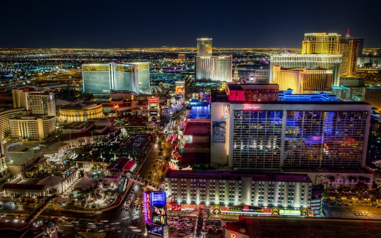 Hermosa noche en fondos de pantalla de alta definición de Las Vegas #17 - 1280x800