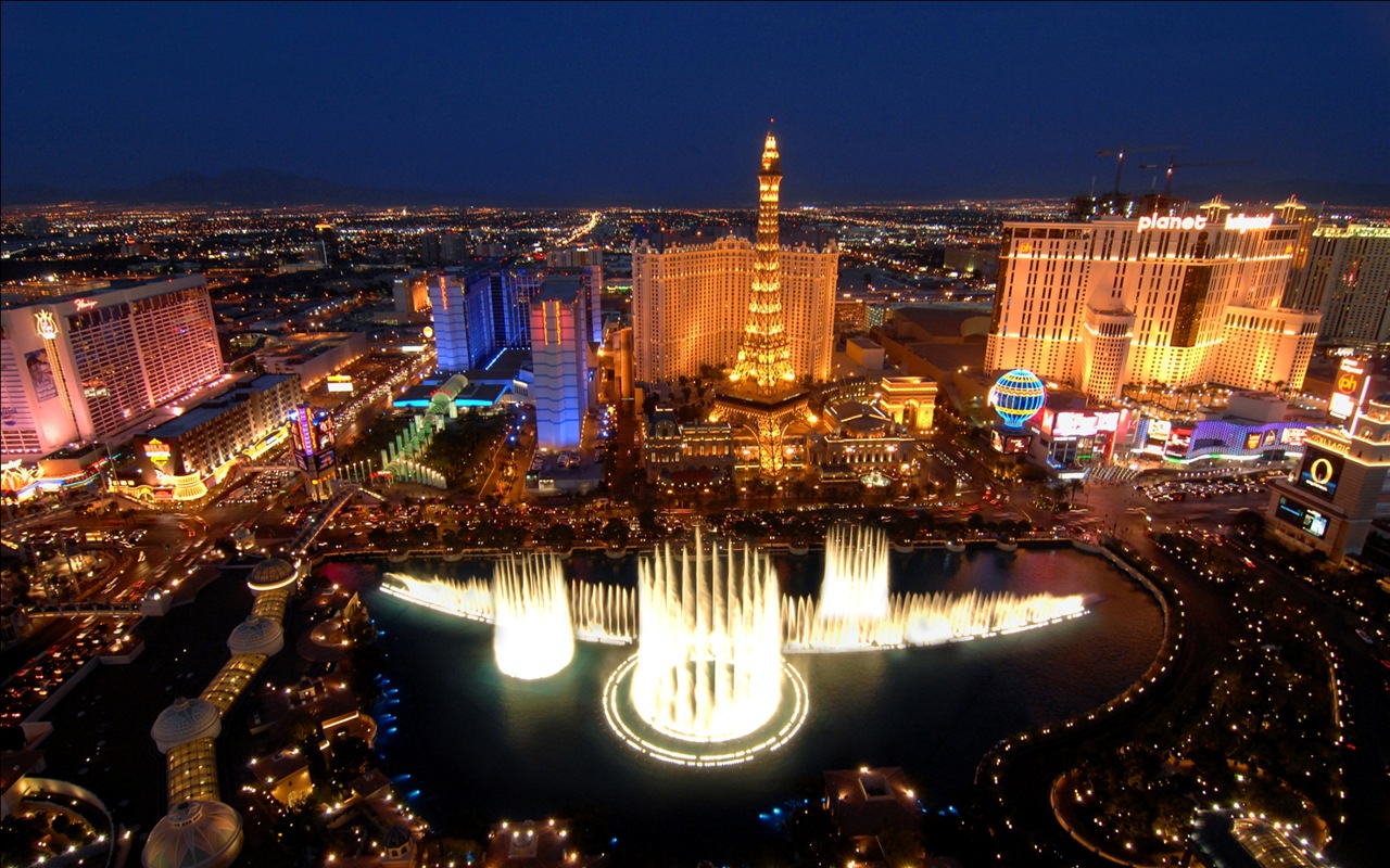 Hermosa noche en fondos de pantalla de alta definición de Las Vegas #20 - 1280x800