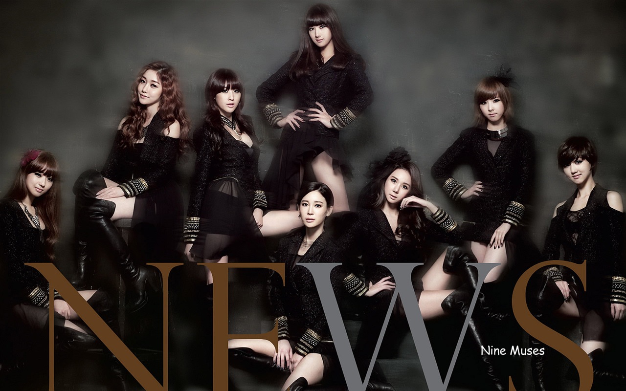 Korean Girl skupina Nine Múzy HD tapety na plochu #1 - 1280x800