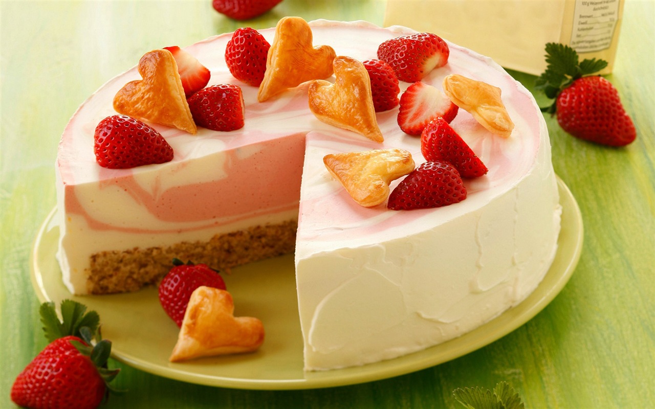 Delicious strawberry cake HD wallpapers #3 - 1280x800
