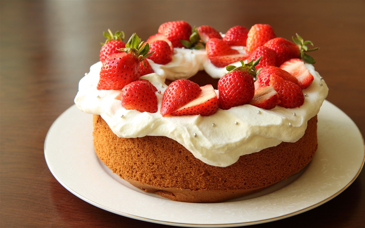 Délicieux gâteau fraises fonds d'écran HD #15 - 1280x800