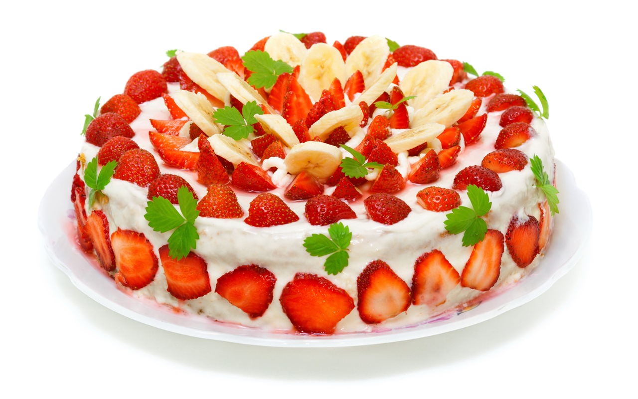 맛있는 딸기 케이크의 HD 배경 화면 #17 - 1280x800