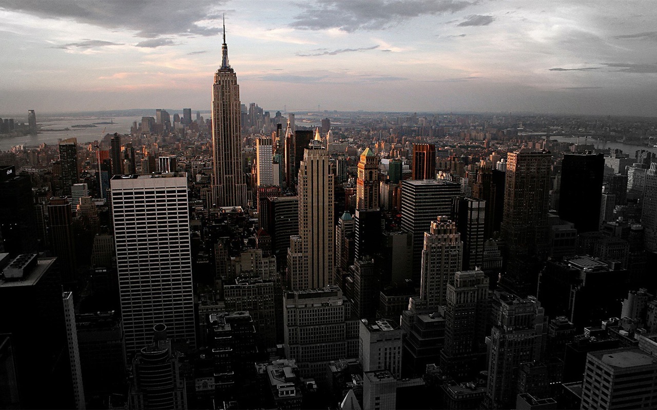 Empire State Building v New Yorku, město noci HD tapety na plochu #8 - 1280x800