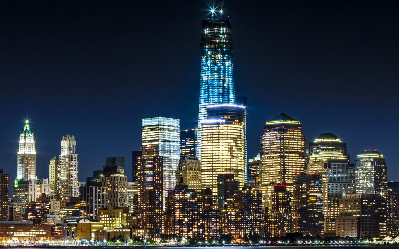 Empire State Building v New Yorku, město noci HD tapety na plochu #17 - 1280x800