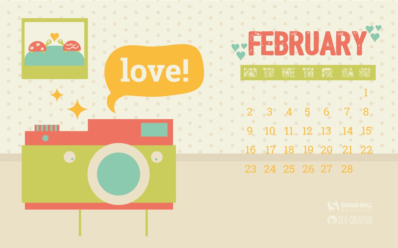 February 2015 Calendar wallpaper (2) #15 - 1280x800