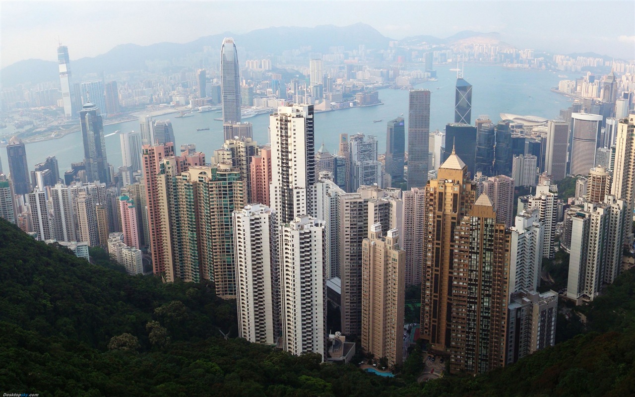 Городской пейзаж красивые обои HD Гонконга #6 - 1280x800