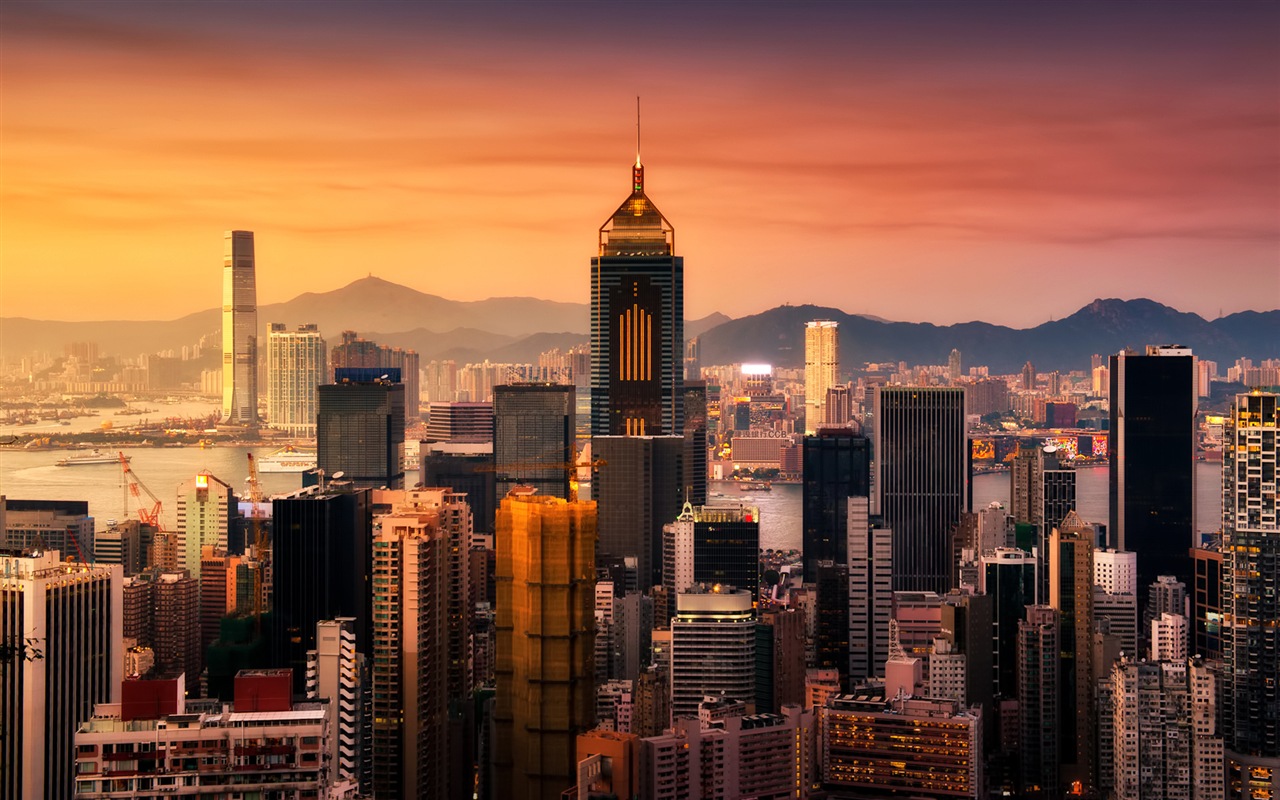 Paisaje urbano fondos de pantalla HD hermosas de Hong Kong #7 - 1280x800
