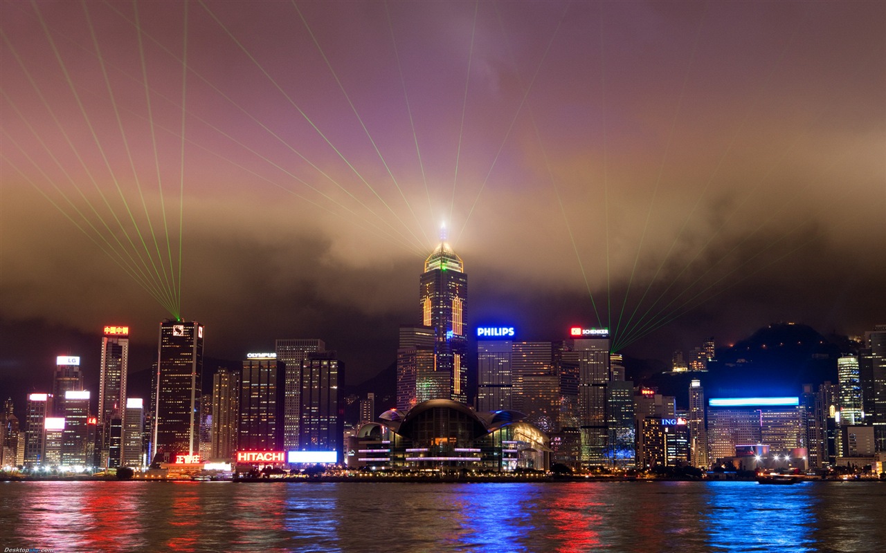 홍콩의 도시 풍경 아름다운 HD 배경 화면 #10 - 1280x800