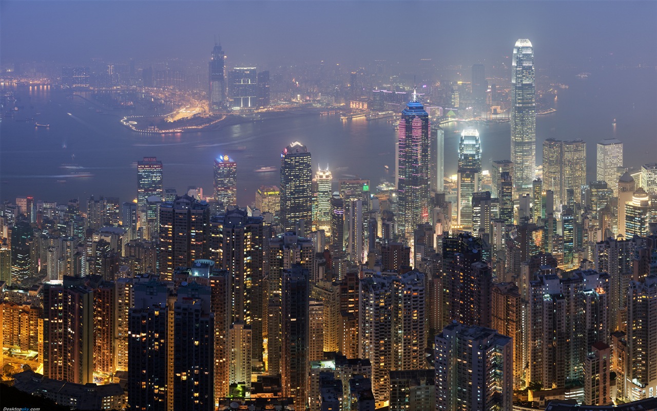 홍콩의 도시 풍경 아름다운 HD 배경 화면 #11 - 1280x800