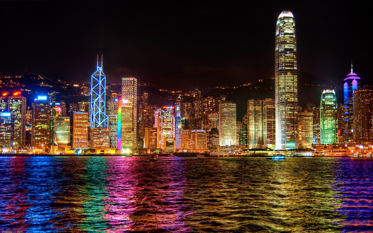 홍콩의 도시 풍경 아름다운 HD 배경 화면 #13 - 1280x800