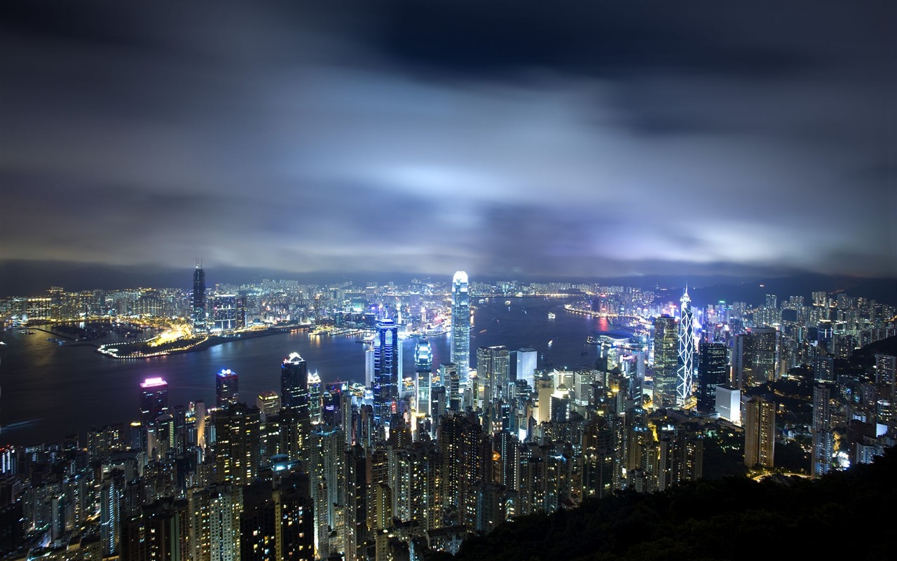 홍콩의 도시 풍경 아름다운 HD 배경 화면 #16 - 1280x800