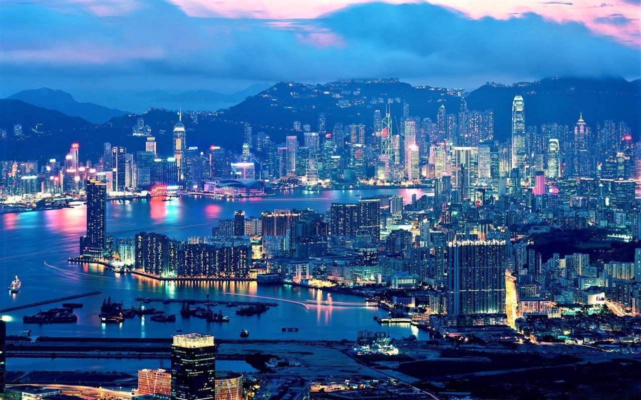 홍콩의 도시 풍경 아름다운 HD 배경 화면 #17 - 1280x800