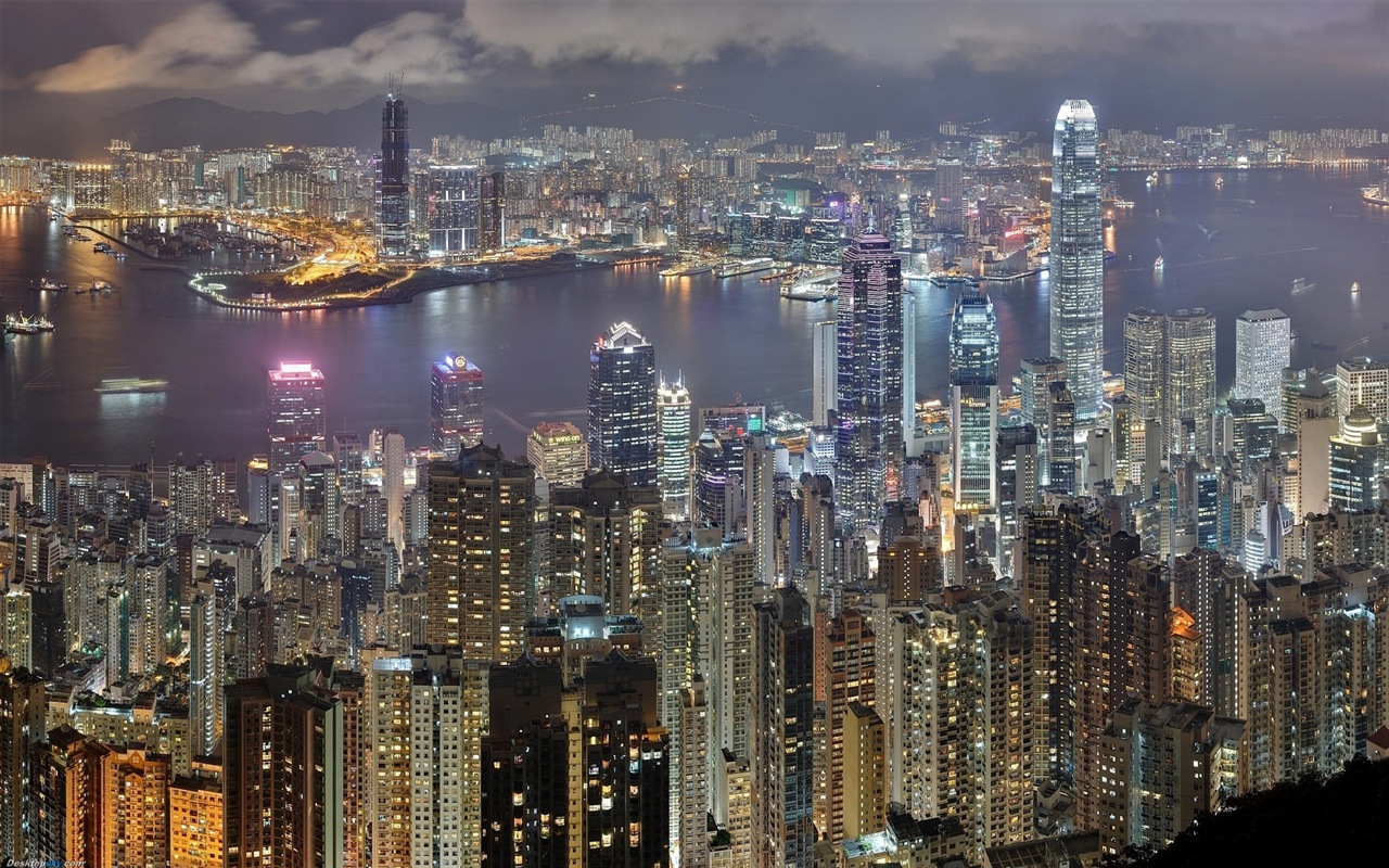 Hong Kong je Městská krajina krásné HD tapety na plochu #18 - 1280x800