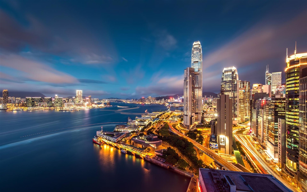 홍콩의 도시 풍경 아름다운 HD 배경 화면 #20 - 1280x800