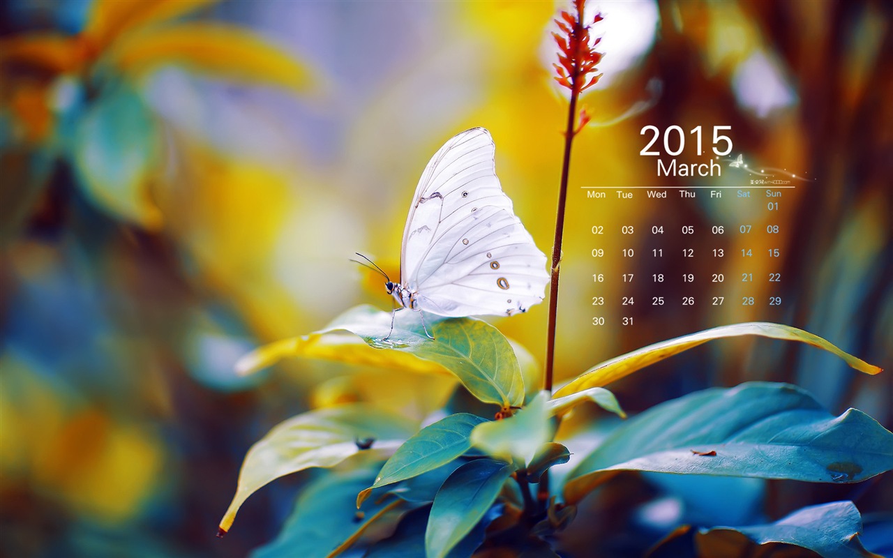 March 2015 Calendar wallpaper (1) #8 - 1280x800